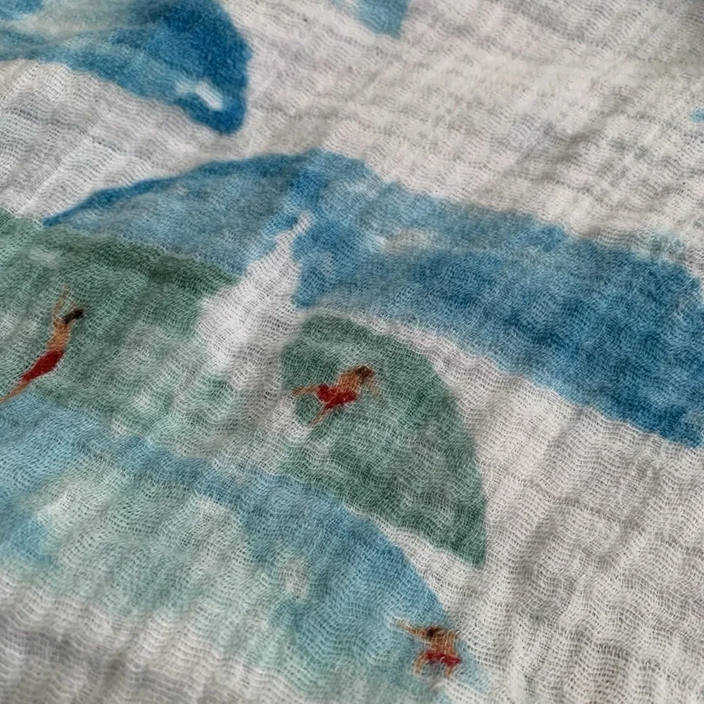 Little Unicorn Surfing Surfer Muslin‎ Swaddle Blanket